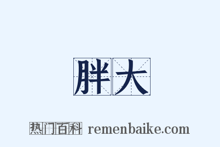 胖大是什么意思的图片